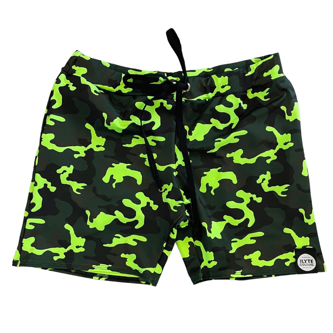 KOMBAT Mens Camo Shorts: Spandex Festival Rave Shorts - Etsy