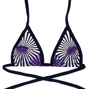 HYPNOTIC BLOOM | Bikini Top, Women&#39;s Festival Top, Rave Top