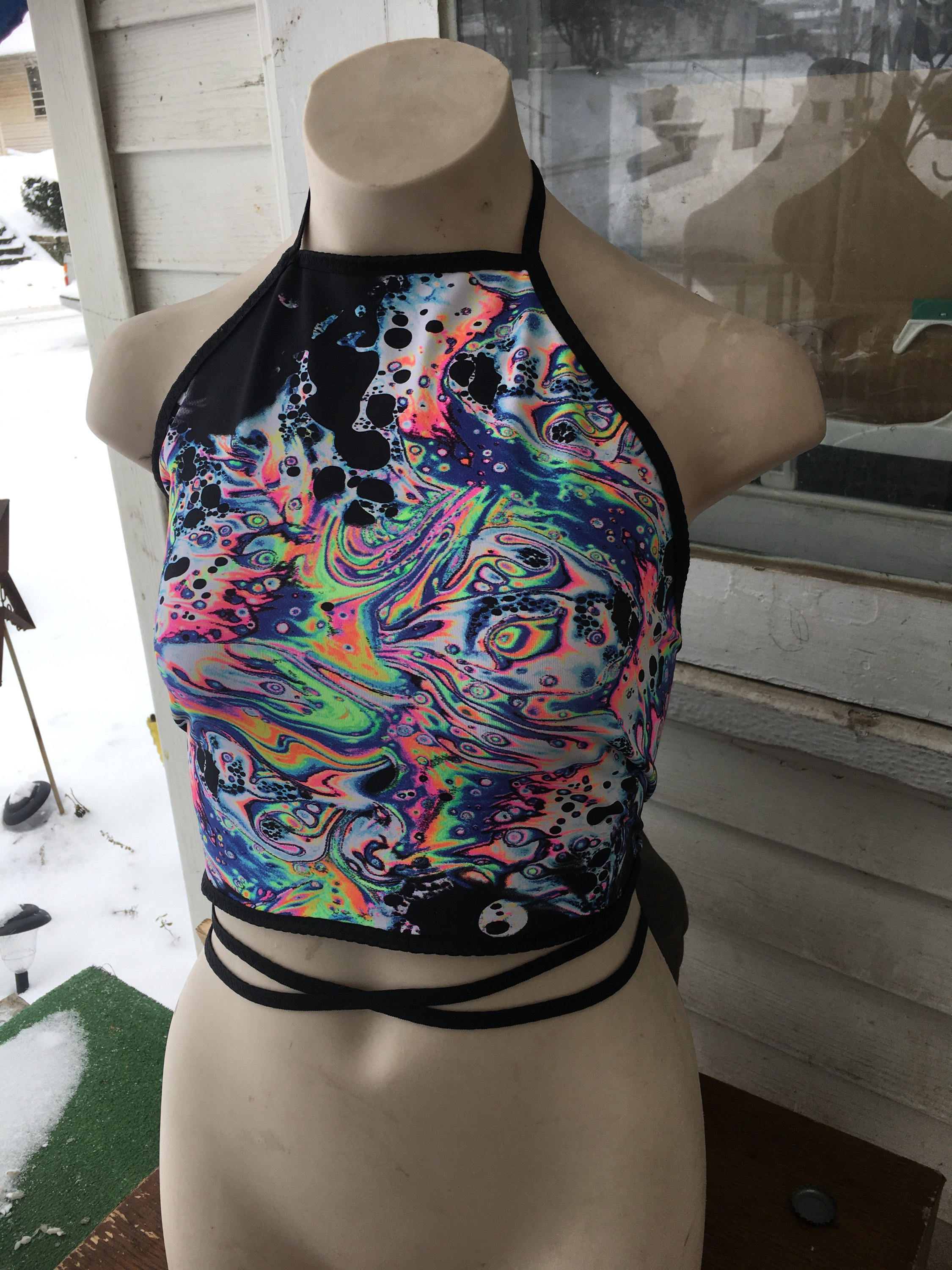 neon halter top