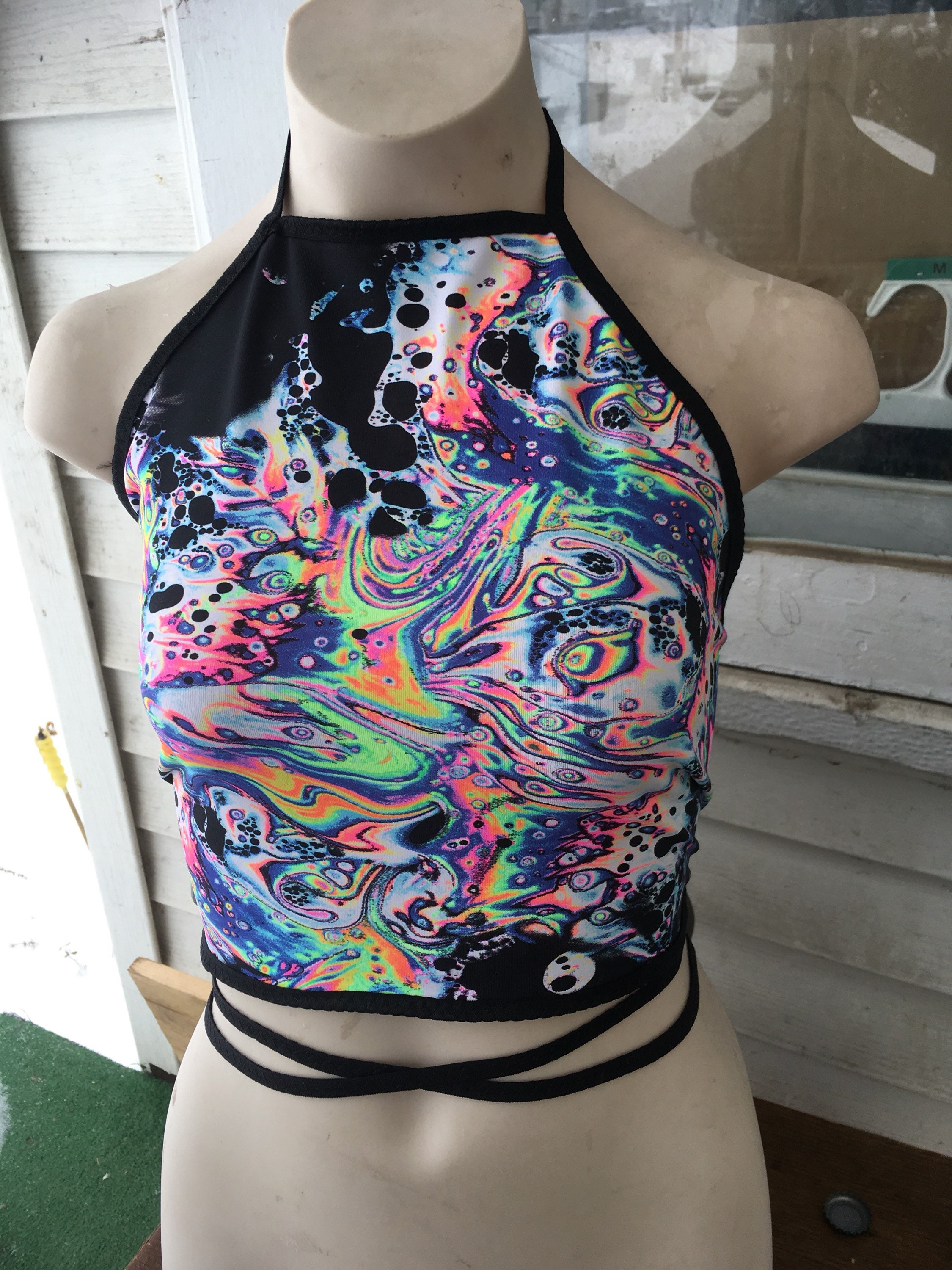neon halter top