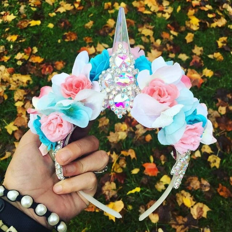 unicorn crown etsy