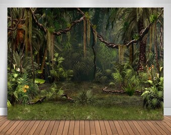 DORCEV 12x10ft Enchanted Forest Backdrop Deciduous Mountain Road Mist Forest Photography Background Old Tree Green Leaves Jungle Boy Scouts Outdoor Camping Party Banner Photo Props DORCEV 12x10ft Enchanted Forest Backdrop Deciduous Mountain Road Mist Forest Photography Background Old Tree Green Leaves Jungle Boy Scouts Outdoor Camping Party Banner Photo Props
