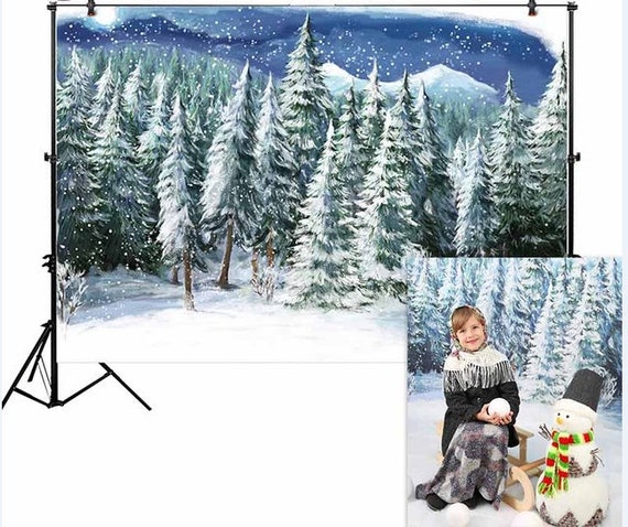 5x5FT Vinyl Wall Photography Backdrop,Winter,Horses in Snowy Forest Background for Baby Birthday Party Wedding Studio Props Photography 5x5FT Vinyl Wall Photography Backdrop,Winter,Horses in Snowy Forest Background for Baby Birthday Party Wedding Studio Props Photography