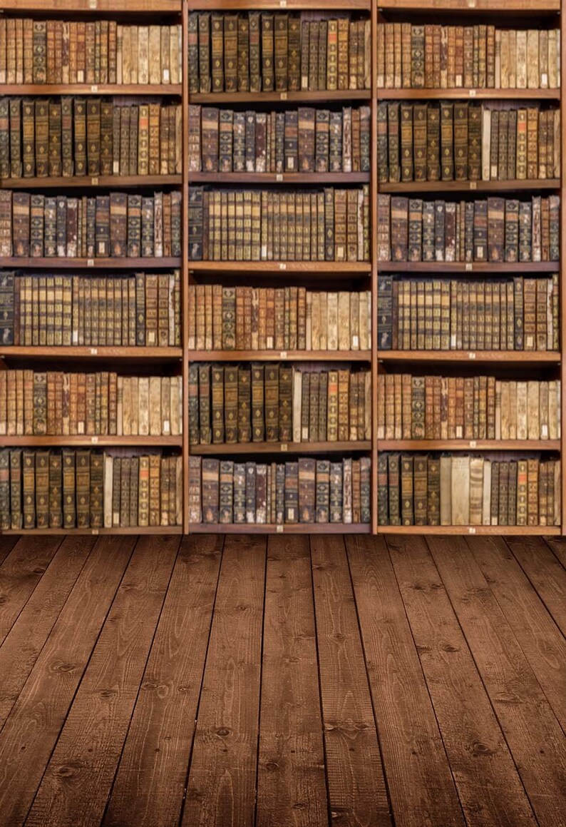 Photography Backdrop Old Retro Bookshelf School graduation Etsy
