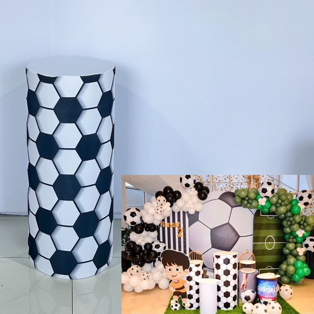 Soccer Table Cover Sports Party Decor Elastic Tablecloth Football Theme