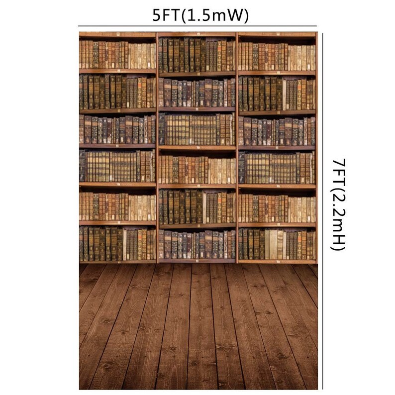 Photography Backdrop Old Retro Bookshelf School graduation Etsy