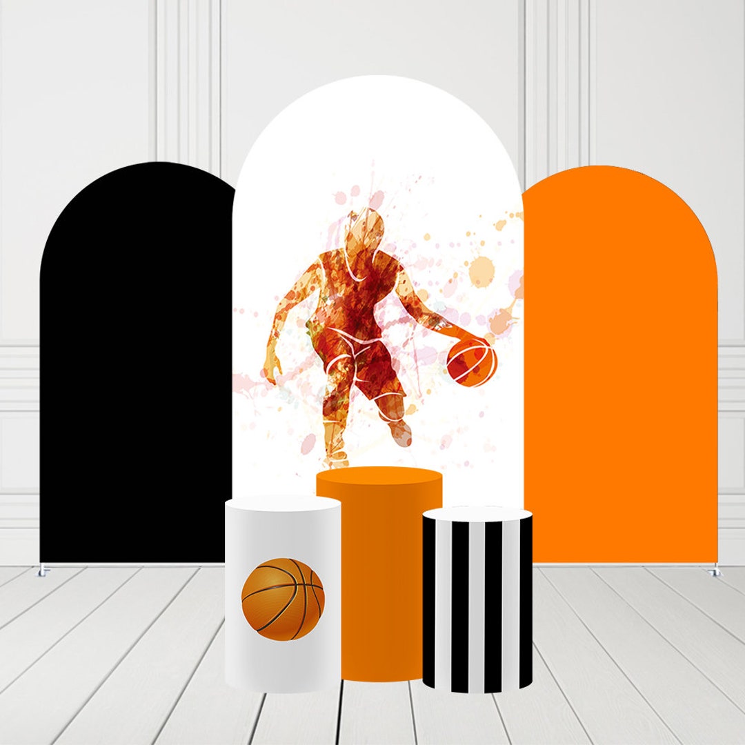 Arch Backdrop Covers,basketball Sports Birthday Party Boys Pedestal