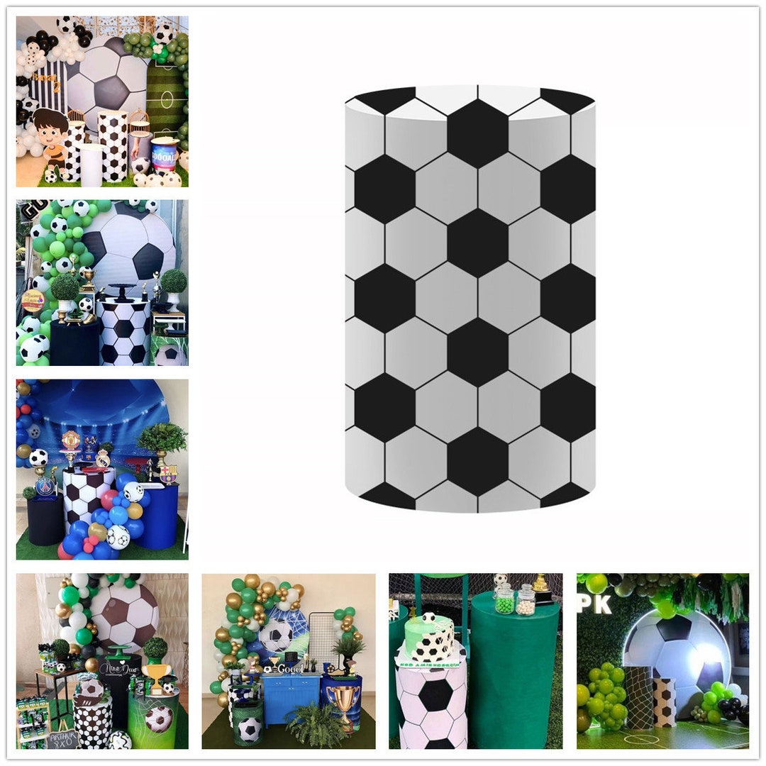 Football Soccer Ball Cylinder Plinth Covers Cows Boys Pedestal Cover