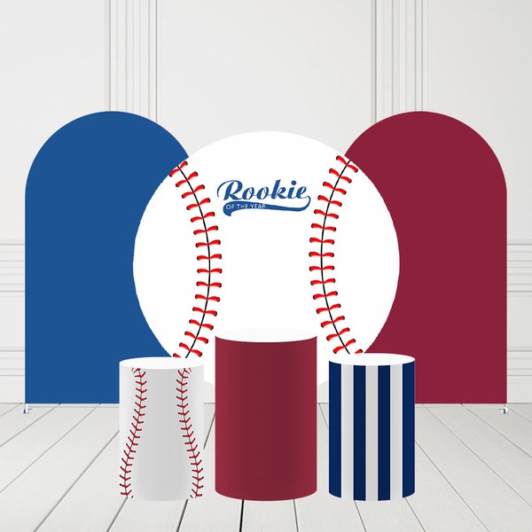 Arch Backdrop Covers,Baseball Sports Birthday Party Boys Round Background Fabric Cover Festa Parties Baby Shower Banquets Decorations