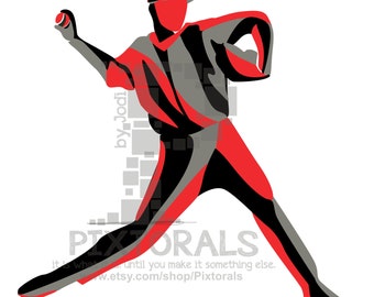 Softball Pitcher Clipart Png Transparent Backgrounds Eps Etsy