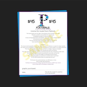 License for Resale from Pixtorals, 4 licenses for the cost of 3!