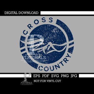 Cross Country collegiate tee design, Cross Country Vector, Cross Country SVG, eps, pdf, png, Cross Country Clipart, Cross Country logo, XC