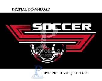 Soccer, digital download, retro, eps, pdf, svg, jpg, png, clip art, vector, sublimation, screen printing, vinyl