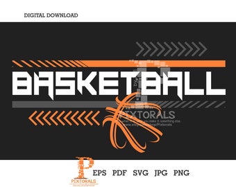 Basketball Chevron tee design, Basketball digital download, Basketball Vector, Basketball clipart, eps, pdf, svg, jpg, png, Basketball logo