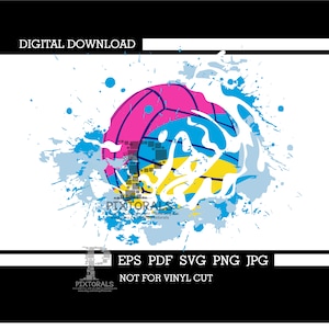 Water Polo Clipart, Water Polo Ball, vector, digital download, eps, pdf, svg, jpg, png, sublimation, screen printing