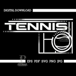 Tennisbaan T-shirtontwerp, digitale download, edgy afbeelding, vector, eps, pdf, svg, jpg, png, zeefdruk, vinyl, sportillustraties, teamlogo