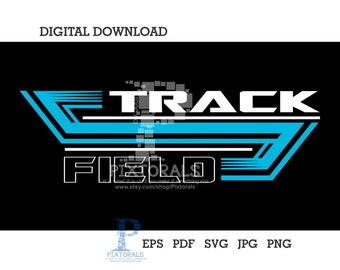 Track and Field, retro tee design, digital download, eps, pdf, svg, jpg, png, vector, clipart, screen printing, dtf