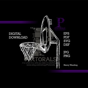 Basketball Hoop clipart, Sketch design, digital download, png, jpg, eps, pdf, svg, dxf,  Sports, Basketball Clipart, basketball vector