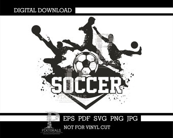 Soccer guys Players design, digital download, clip art, vector, eps, pdf, svg, jpg, png, sublimation, screen print, dtf