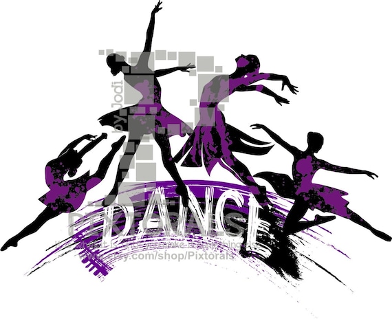 4 Dancers Logo Line Art Eps File As Vector And Jpeg Png Etsy