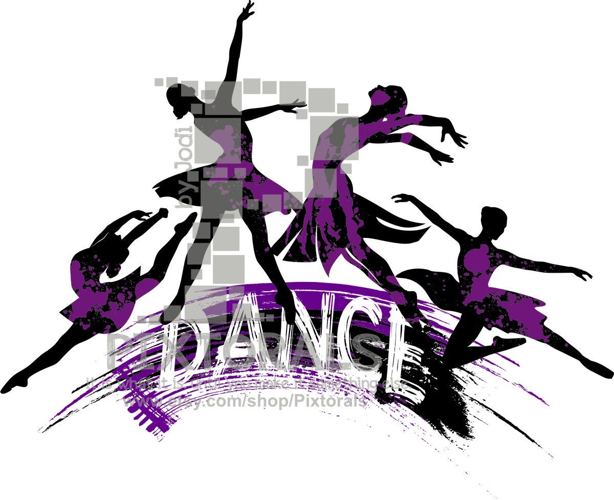 Dancers Logo, Digital Download, Vector, Clipart, Eps, Pdf, Svg