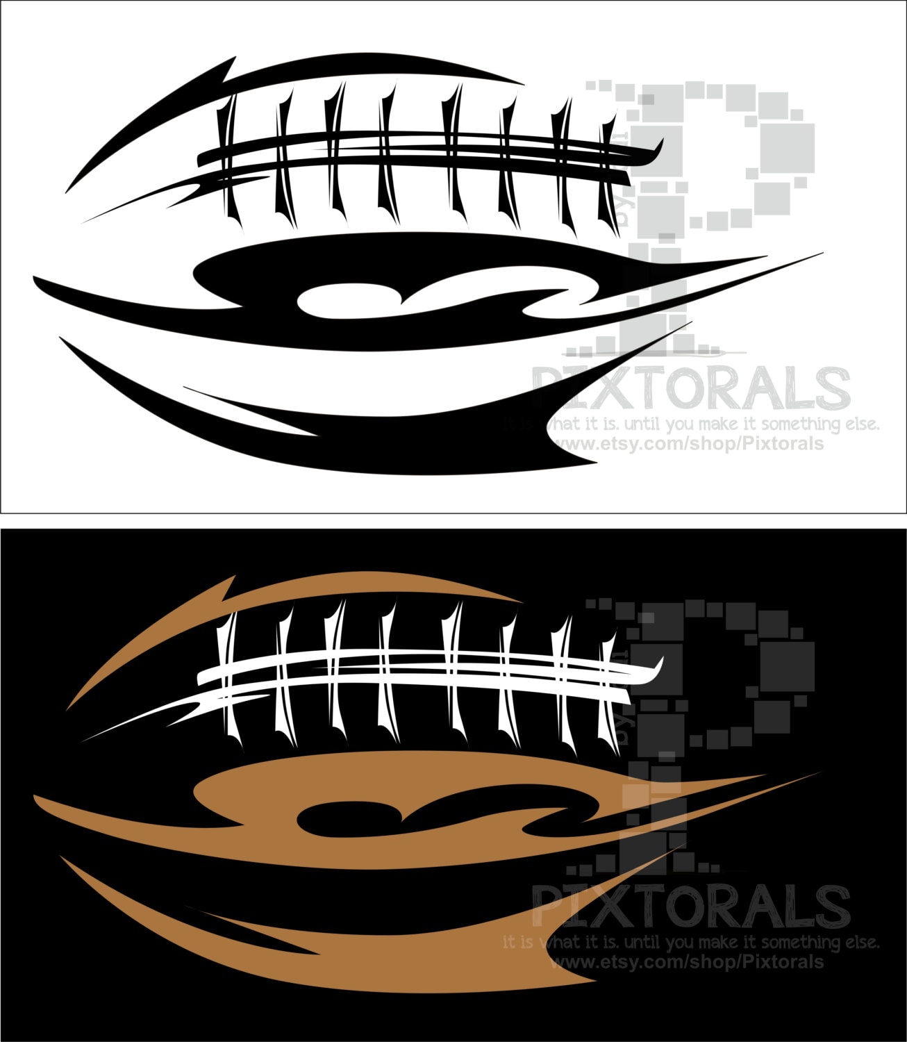 Football EPS file Vector jpeg png Tribal Clip Art Etsy