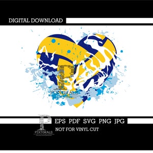 Water Polo Clipart, Water Polo heart, Vector, eps, pdf, svg, jpg, png, vector, sublimation, screen printing, dtf, clip art