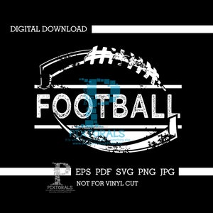 Design vintage di football, download digitale, clipart, eps, pdf, svg, jpg, png, clipart, serigrafia