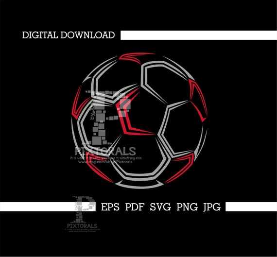Soccer Ball, Digital Download, EPS, PDF, SVG,  jpg and png, T-shirt, Soccer Vector, screen Printing
