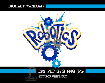 Robotics tee design, Robotics logo, Robotics Vector, Robotics Clipart, eps, pdf, svg, jpg, png, Robotics colorful logo, Robotics t-shirt