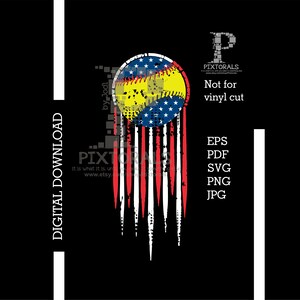 Softball flag tee design, digital download, Softball vector, softball clipart, eps, pdf, svg, jpg, png, softball clipart, softball logo
