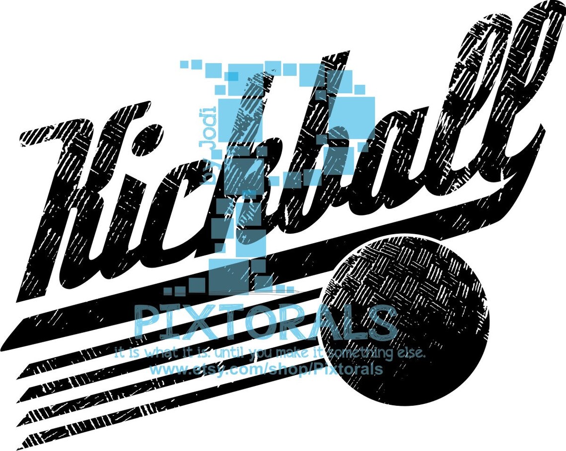 Kickball logo JPG PNG en EPS formaten als Vector Kickball Etsy