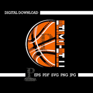 Basketball Vertical Tee Design, Digital Download, Basketball Vector, eps, pdf, svg, jpg, png, Basketball clipart, Basketball logo