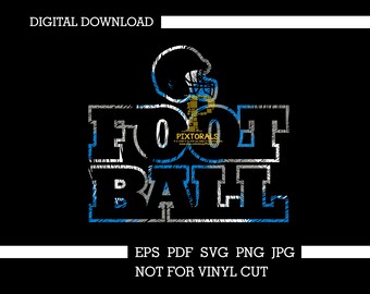 Football scratch design in blue, Football Vector, Team Tees, SVG, eps, pdf, png, jpg, Football Clipart, Football logo, Uniform logos, HS