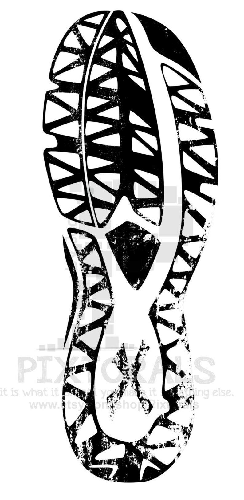 Track Shoe Tread Clipart Sketchy EPS File Vector and Jpeg Etsy