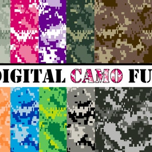 Camo 10 Colorful Digital Camos Jpeg's and EPS Files. - Etsy