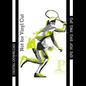 Jogador de tênis, bloco de cores, download digital, grunge, clip art, eps, pdf, svg, jpg, png, sublimação, serigrafia, dtf
