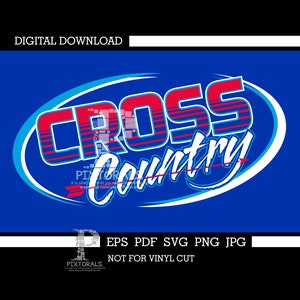 Cross Country tee design, Cross Country Vector, Cross Country SVG, eps, pdf, png, Cross Country Clipart, XC logo, XC, red, white, blue
