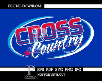 Cross Country tee design, Cross Country Vector, Cross Country SVG, eps, pdf, png, Cross Country Clipart, XC logo, XC, red, white, blue