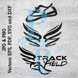 3 Track and Field Digital Downloads Eps Svg Dxf Pdf - Etsy