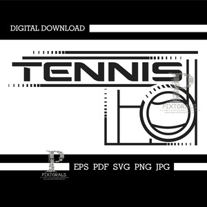 Tennisbaan T-shirtontwerp, digitale download, edgy afbeelding, vector, eps, pdf, svg, jpg, png, zeefdruk, vinyl, sportillustraties, teamlogo