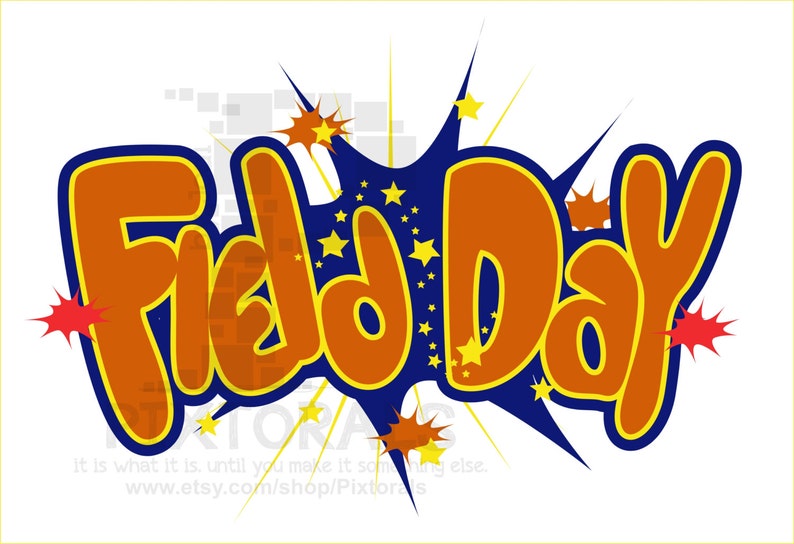 Field Day Vector Kids Clipart Comic Style EPS File Etsy