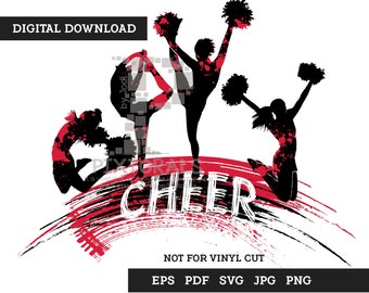 Cheerleading logo, design, vector, eps, pdf, svg, png, jpg, sublimation, screen printing, design, clipart
