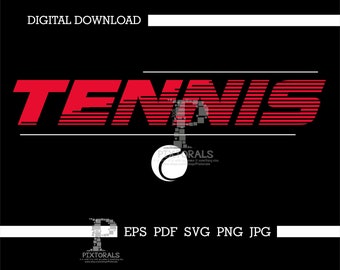 Tennis design, digital download, tee design, vector, eps, pdf, svg, jpg, png, screen printing, dtf, vinyl, Clip Art