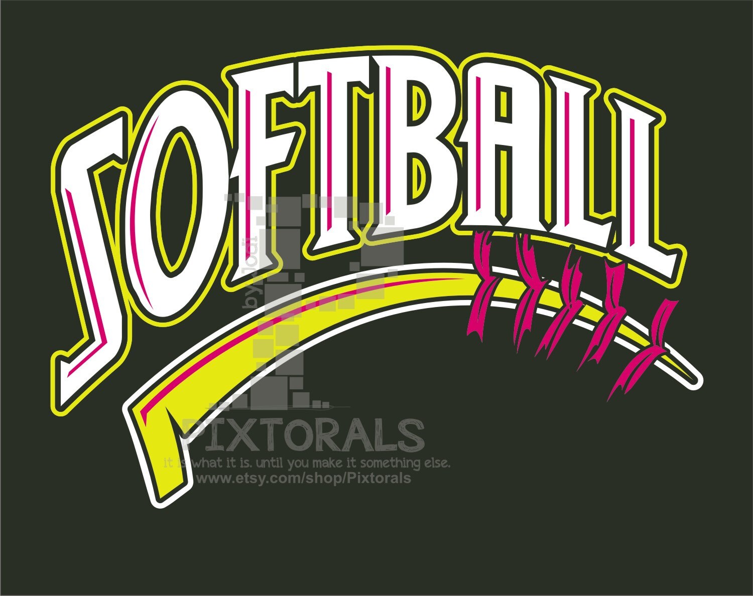 Softball logo JPG PNG pdf and EPS formats as Vector Etsy