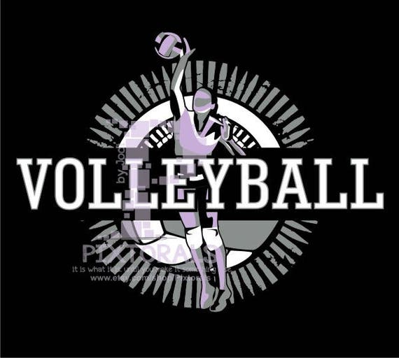 Volleyball Logo Jpg Png Pdf and Eps Formats as Vector Etsy