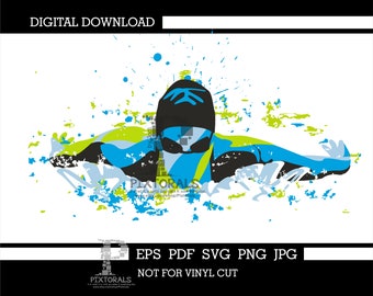 Swimmer, Butterfly stroke, digital download, Vector, eps, svg, pdf,  jpeg, png, vector graphics, Swim Vector, sublimation, screen printing