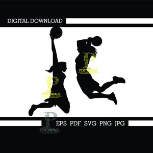 Basketball Silhouette Clipart, Digital Download, Basketball Vector, eps, pdf, svg, jpg, png, Basketball Clipart, Basketball design set