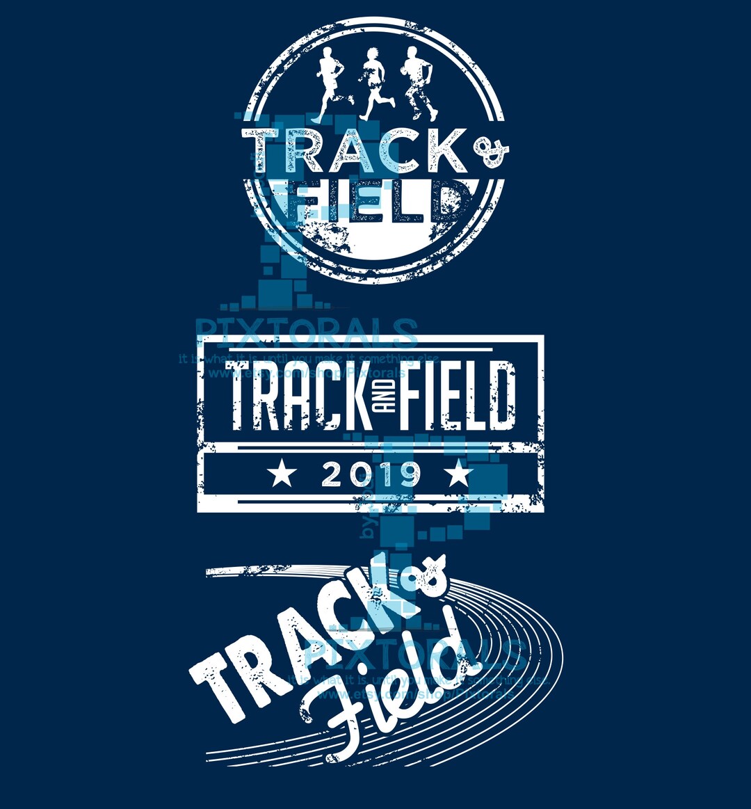3 Vintage Track and Field Digital Downloads Eps Svg Dxf Etsy