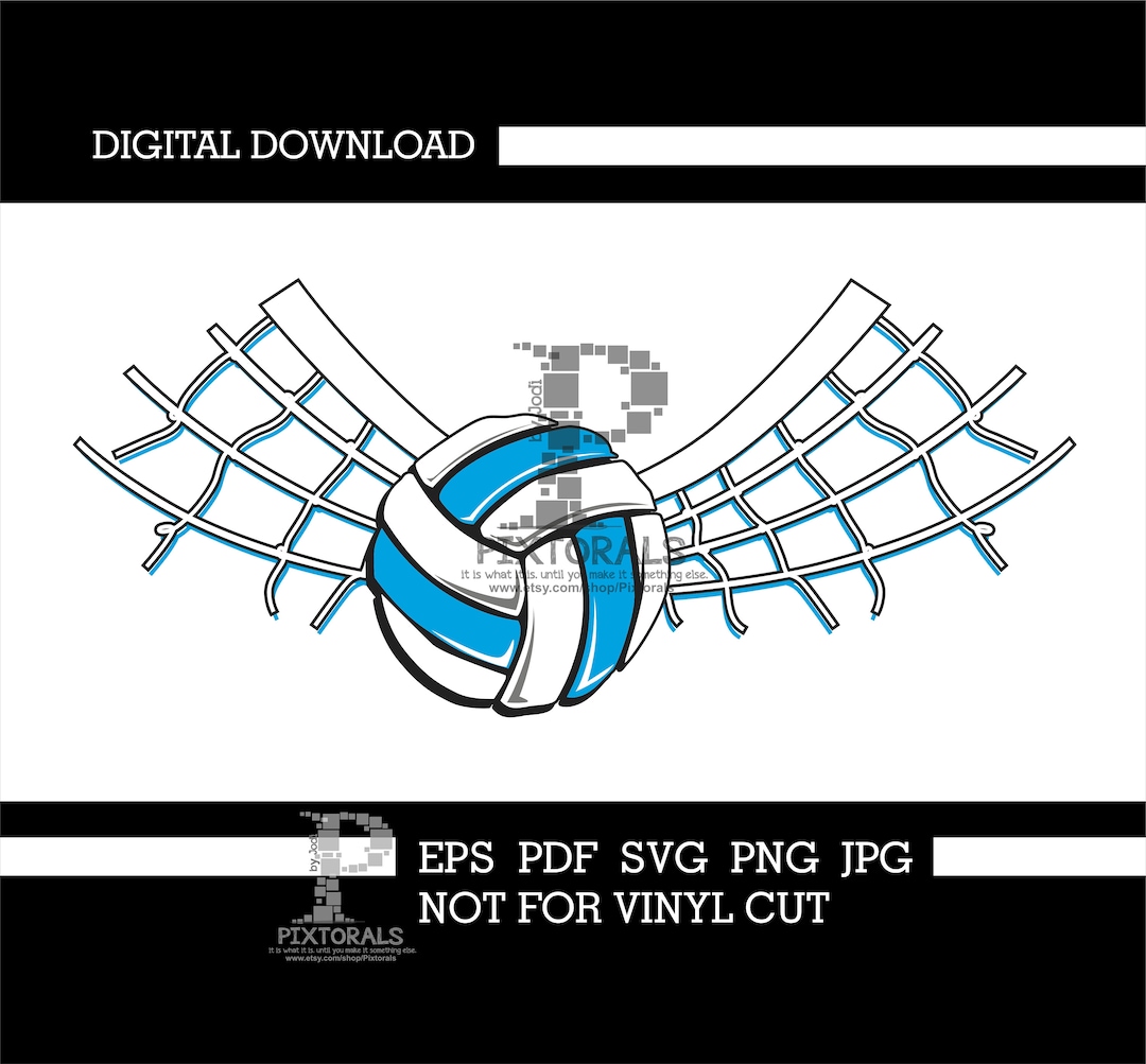 Volleyball Net, Logo, Digital Download, Eps, Pdf, Svg, Jpg, Png, Vector